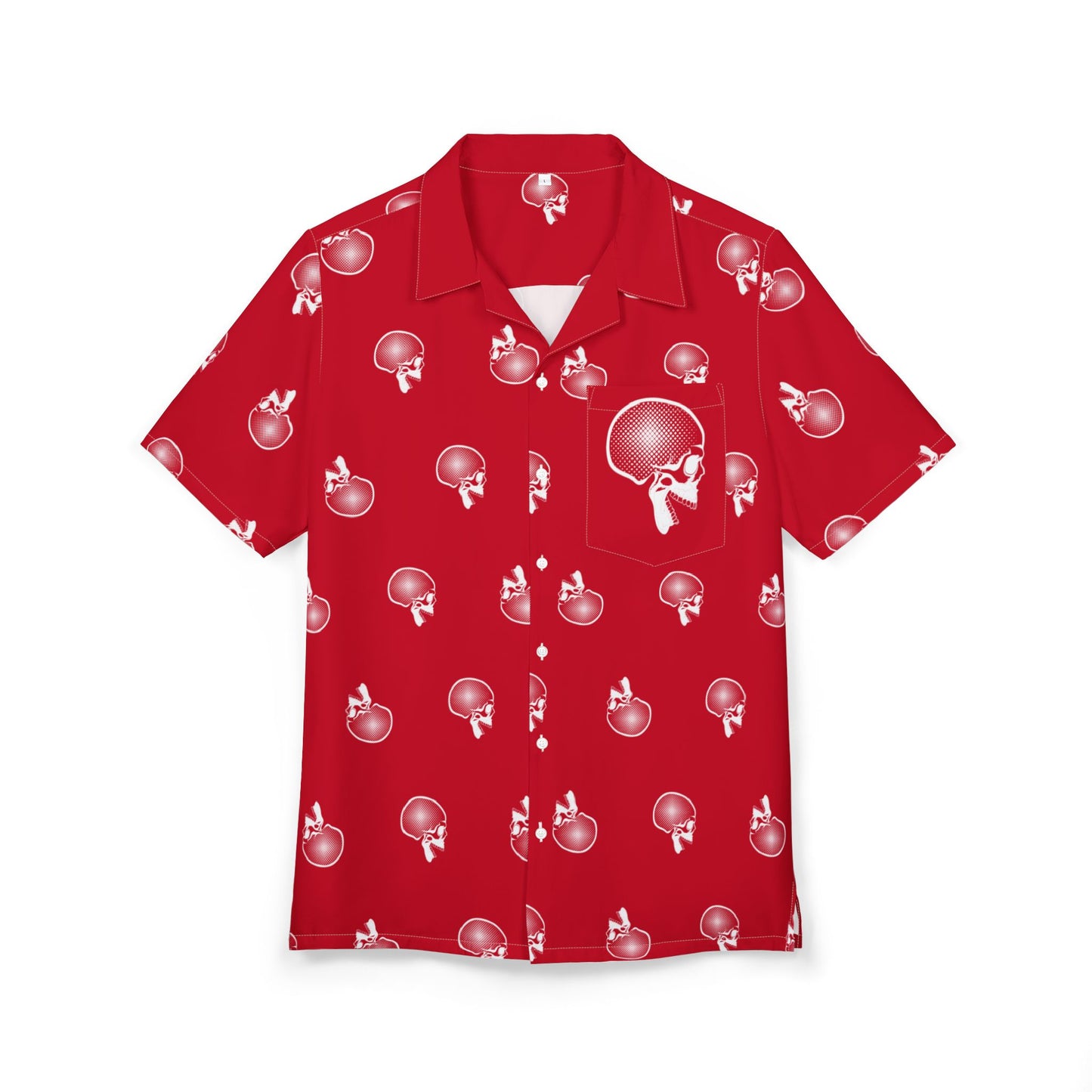 Unisex Hawaiian Button-Down Shirt - Forever Endeavor (red)