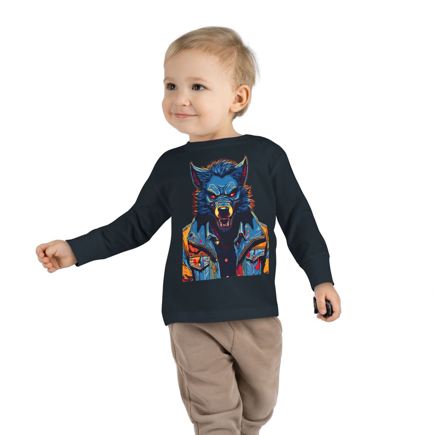 Toddler Long Sleeve Tee - Wolf Guy 2