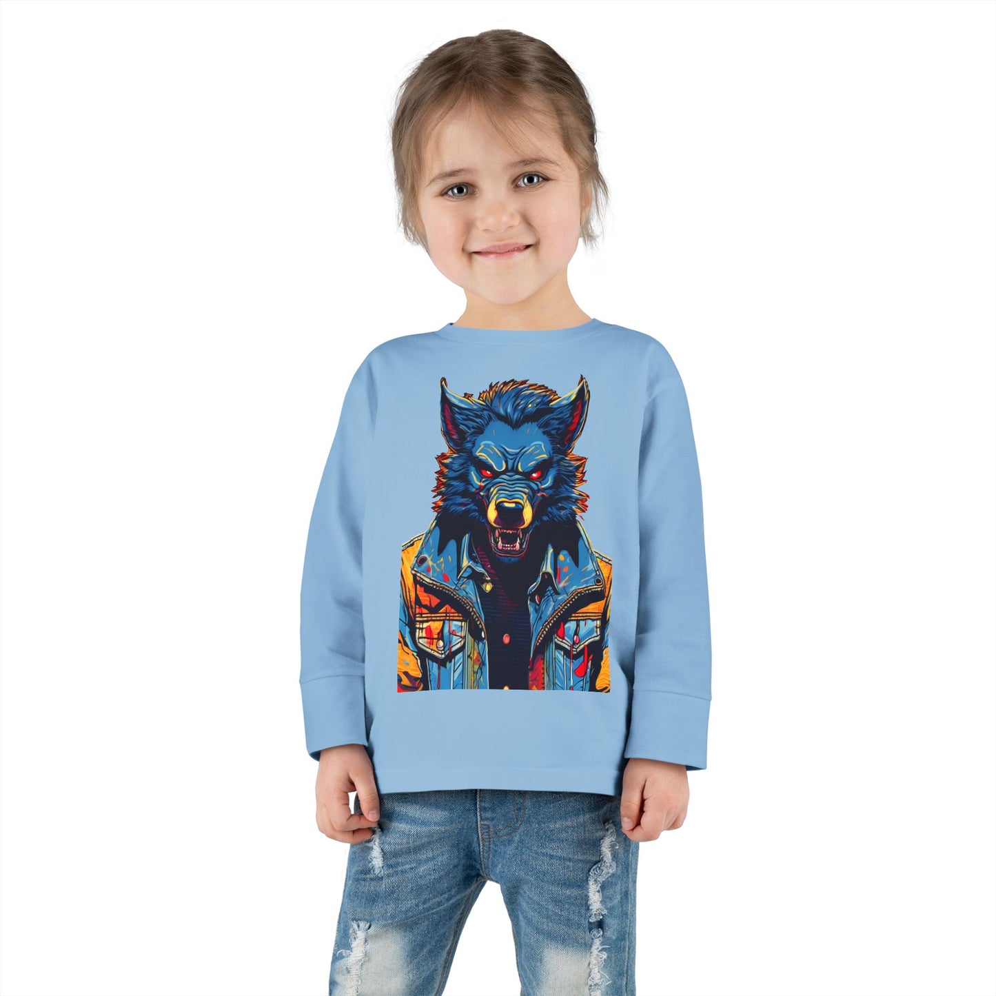 Toddler Long Sleeve Tee - Wolf Guy 2