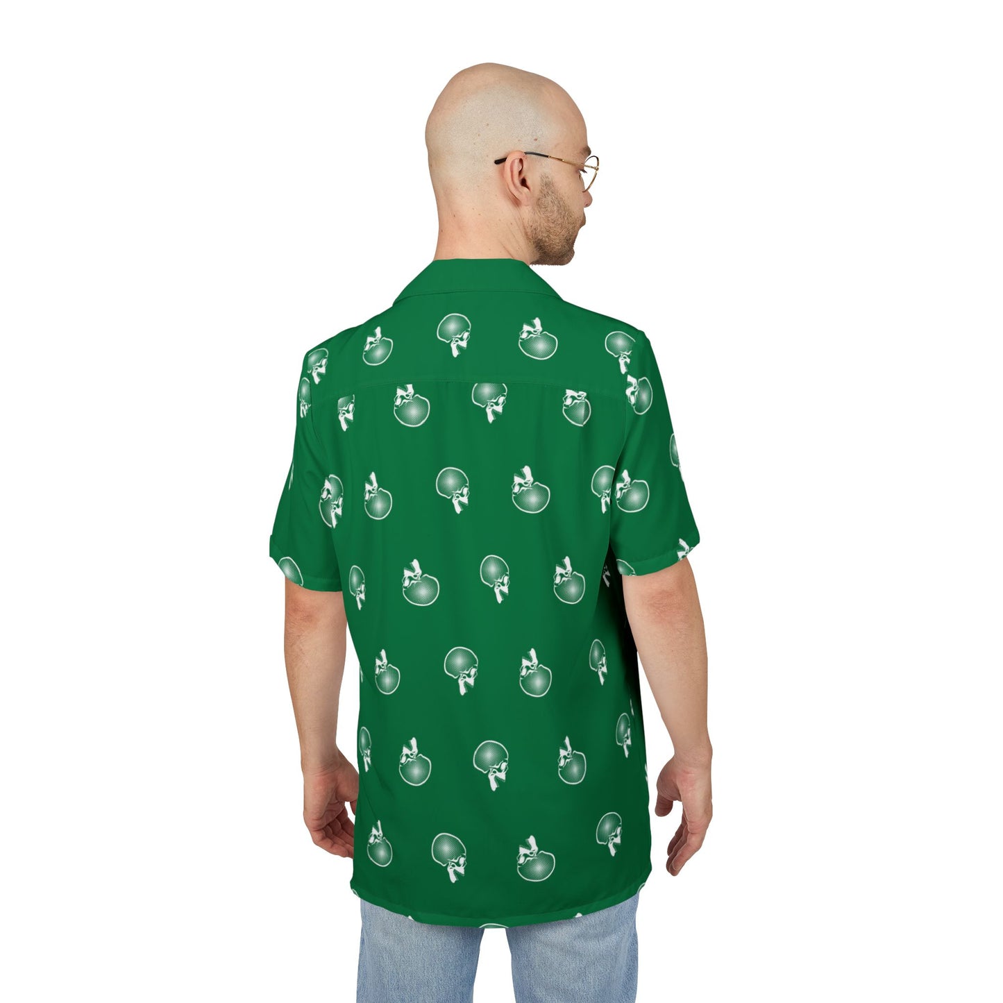 Unisex Hawaiian Button-Down Shirt - Forever Endeavor (green)