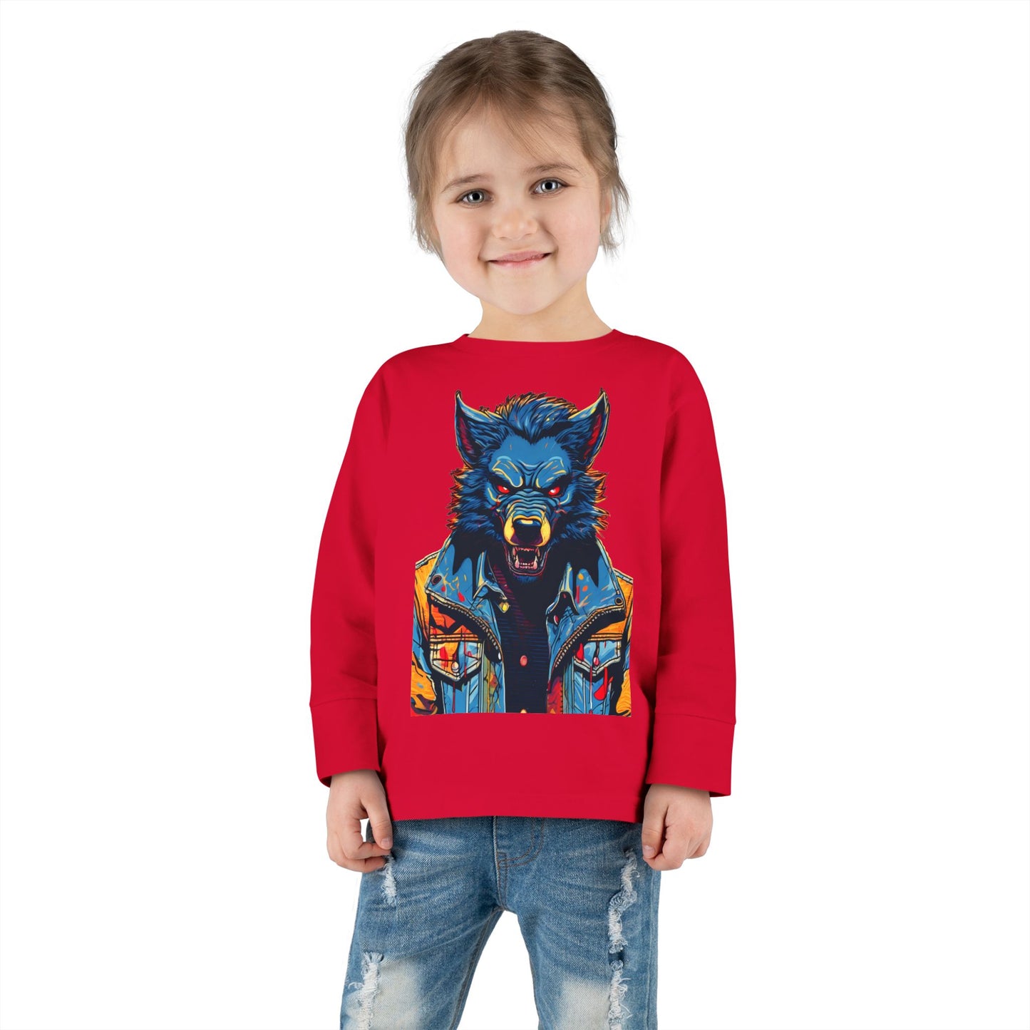 Toddler Long Sleeve Tee - Wolf Guy 2
