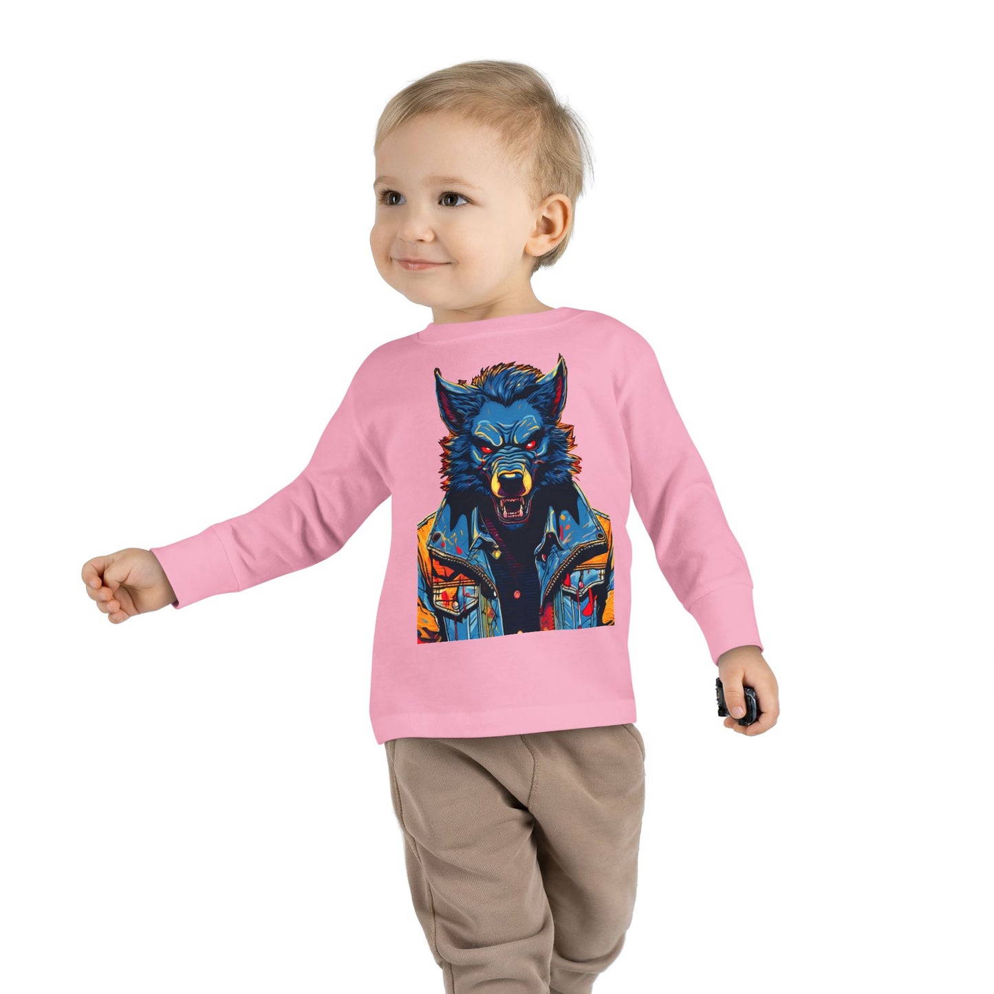 Toddler Long Sleeve Tee - Wolf Guy 2