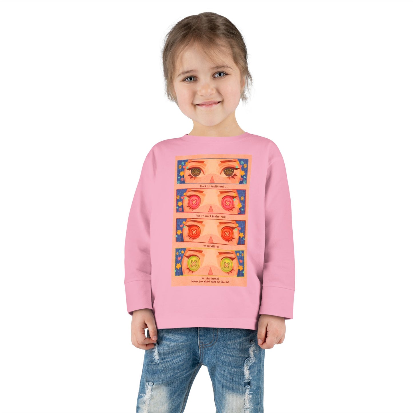 Toddler Long Sleeve Tee - Coraline (eyes)