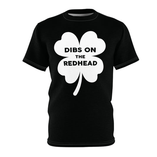 Dibs On The Redhead (white on black)