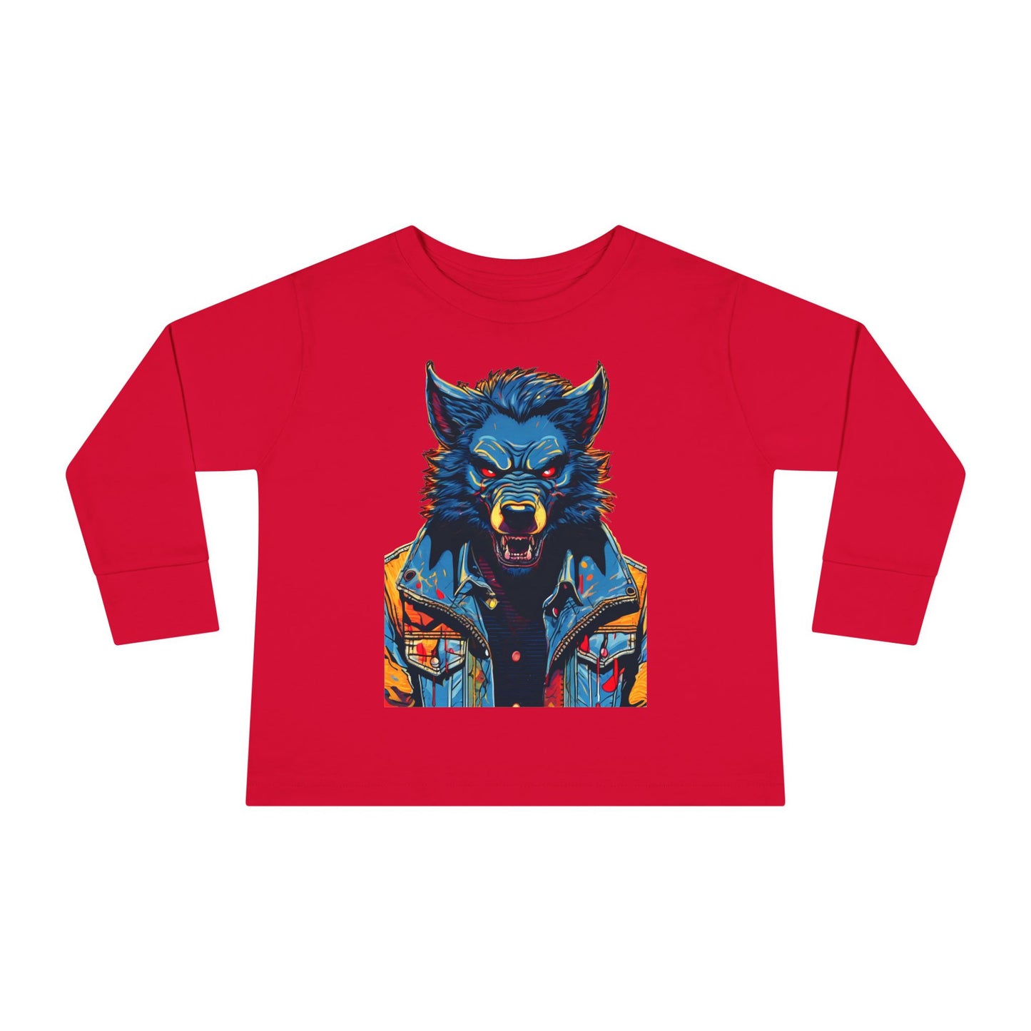 Toddler Long Sleeve Tee - Wolf Guy 2