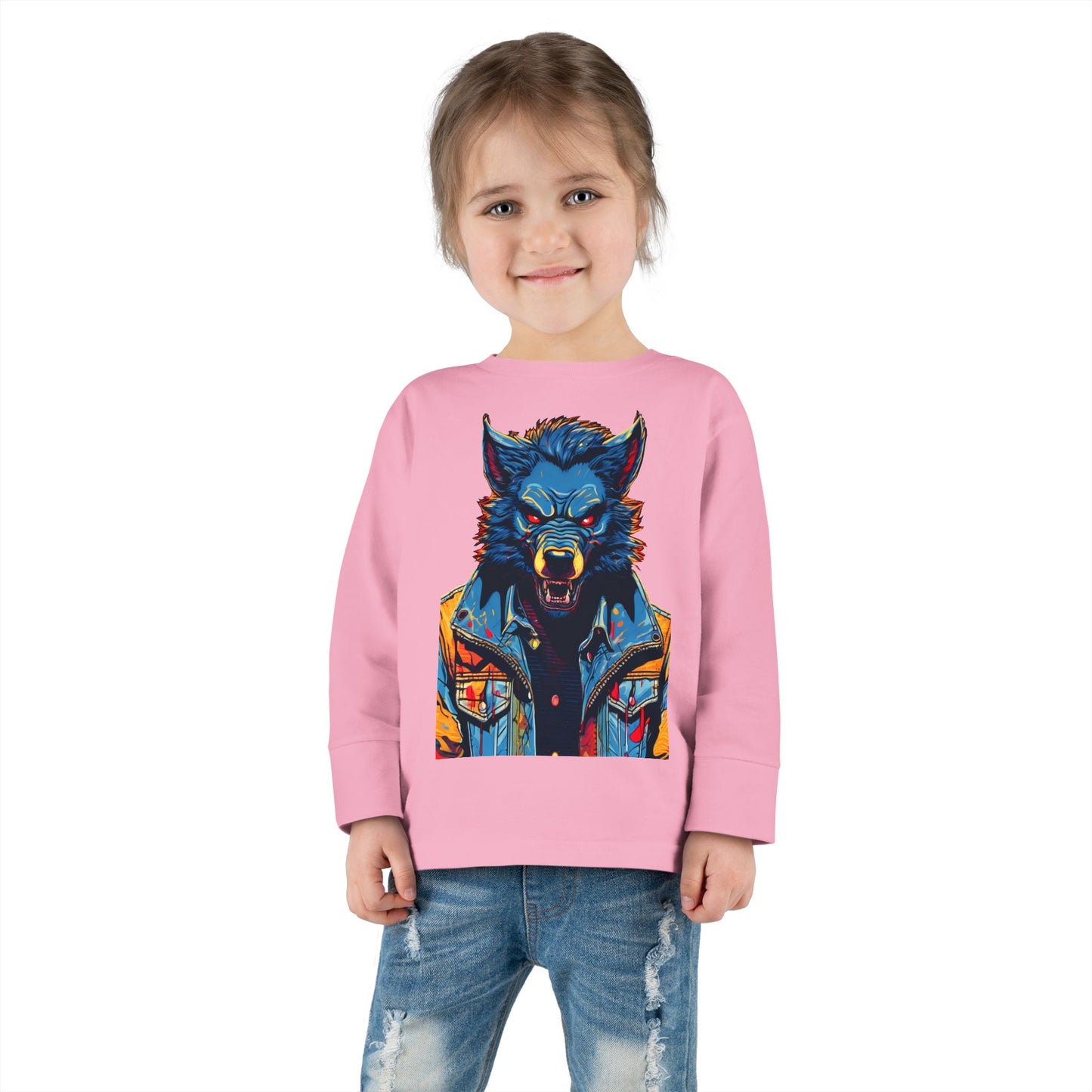 Toddler Long Sleeve Tee - Wolf Guy 2